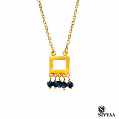 sivyaa open square necklace