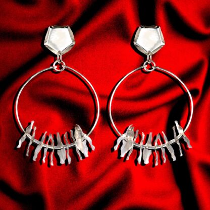 SIVYAA silver hoop stud earring