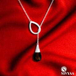 lariet silver necklace