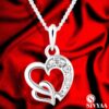 heart silver chain necklace