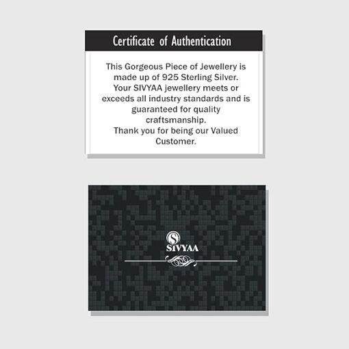 sivyaa Authenticity Certificate