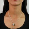 layered silver necklace
