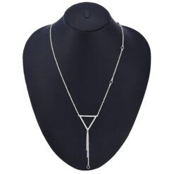 y-lariet silver chain necklace gift