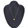 gold pendant silver necklace