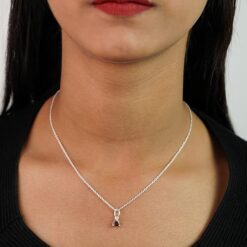 red tiny pendant necklace