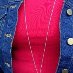 long silver chain necklace