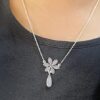 unique design silver necklace