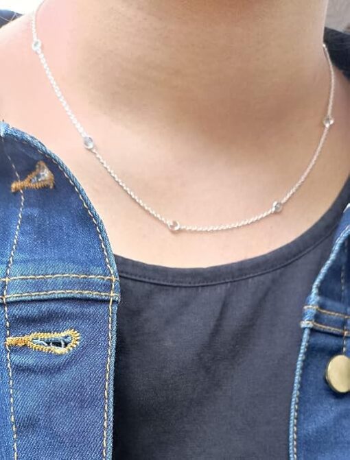 blue topaz silver necklace