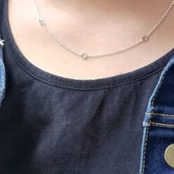 station silver necklace