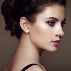 classic white pearl stud