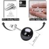 SIVYAA natural Black Pearl Silver Stud Earring