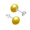 Luxurious 8mm Gold Freshwater Pearl Stud Earring in Sterling Silver by SIVYAA