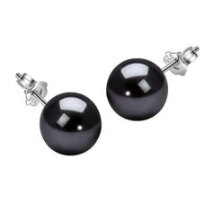 Elegant Black Classic Pearl Stud Earring