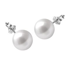 Classic White Pearl Stud Earring in Sterling Silver by SIVYAA