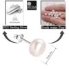 real pearl-SIVYAA white fresh water pearl stud silver earring