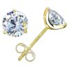 7mm martini gold round brilliant cut cubic zirconia diamond earrings for girls