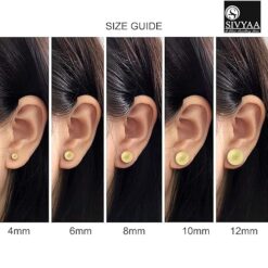 size guide-12mm Gold Classic Pearl Stud Earring