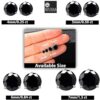 different size gold Martini black round brilliant cut cubic zirconia 3-prong solitaire diamond earrings for a style