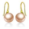 gold finish SIVYAA Fresh Water Pink Pearl Tiny Drop Dangle pure silver Earrings