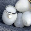 view 2- SIVYAA stunning V-Shape, Pearl & Cubic Zirconia pure silver Finger Band