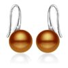 SIVYAA Fresh Water Bronze Pearl Tiny Drop Dangle pure silver Earrings