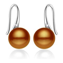 SIVYAA Fresh Water Bronze Pearl Tiny Drop Dangle pure silver Earrings