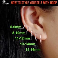 how to style silver plain small hoop