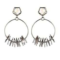 SIVYAA pure silver Rings in Ring Embellish Hoop Drop dangle studs earrings