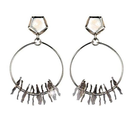 SIVYAA pure silver Rings in Ring Embellish Hoop Drop dangle studs earrings