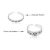 diamond SIVYAA Trendy 1 pcs Oxidized Toe Ring Pure Silver Band for Women