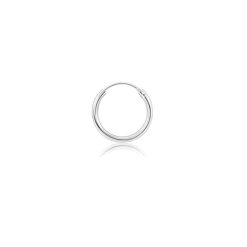 2 mm Thick Men's Single Round Piece Hoop Earring