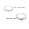 SIVYAA Trendy 1 pcs Oxidized Toe Ring Pure Silver Band for Women