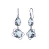 SIVYAA Tear Drop Clear Quartz Green Amethyst pure silver Dangle earring
