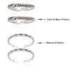 Name- combo of dots-wave & Diamond pattern Oxidized Pure Silver Toe Ring Band- SIVYAA