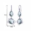 measurement- SIVYAA Tear Drop Clear Quartz Green Amethyst pure silver Dangle earring