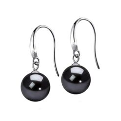 SIVYAA Classic Black Pearl Drop Hook Dangle Earrings