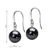 SIVYAA Classic Black Pearl Drop Hook Dangle Earrings measurment