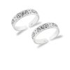 SIVYAA Trendy random pattern Oxidized Pure Silver Toe Ring Band