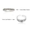 dots-wave & floral-leaves motif SIVYAA Trendy 1 pcs Oxidized Toe Ring Pure Silver Band