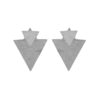 SIVYAA three earring in one, Geometric Double Solid Triangle pure silver Studs