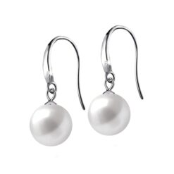 SIVYAA Classic White Pearl Drop Hook Dangle Earrings