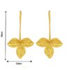 measurement- SIVYAA handcrafted Gold Plated Tri-Petaled Flower pure silver dangle Earring