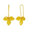 SIVYAA handcrafted Gold Plated Tri-Petaled Flower pure silver dangle Earrings