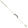 SIVYAA gold finish Garnet Beaded pure silver Chain Bracelet with extension chain