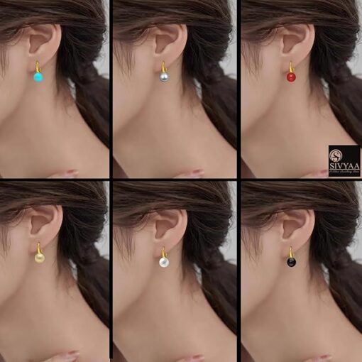 SIVYAA different color of classic tiny drop dangle earrings