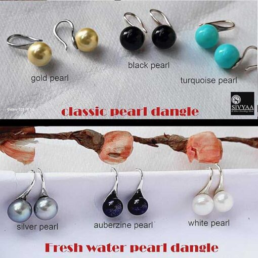 silver finish different types of tiny drop dangles SIVYAA