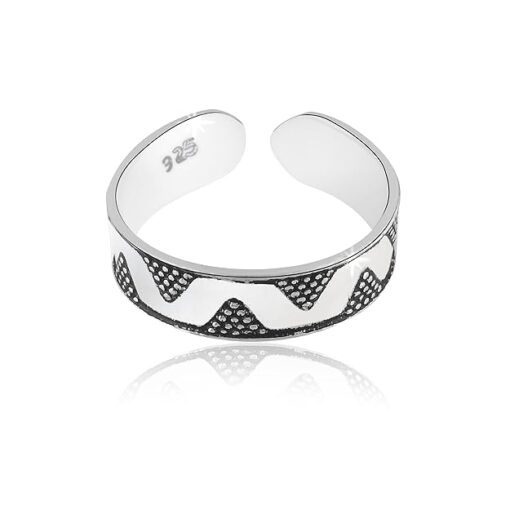 Alternate Triangle Toe Ring Band, 2cs, - Image 5