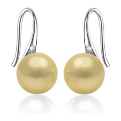 SIVYAA Classic Gold Pearl Tiny Drop Dangle Earrings