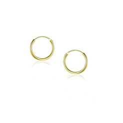 gold 5mm Silver plain hoop