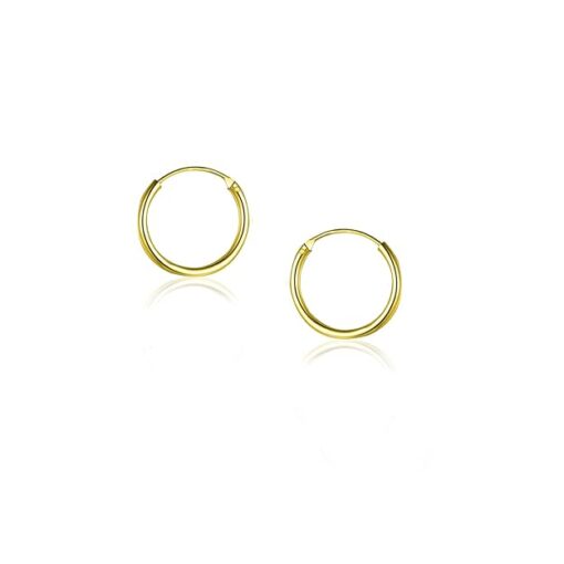 gold 5mm Silver plain hoop